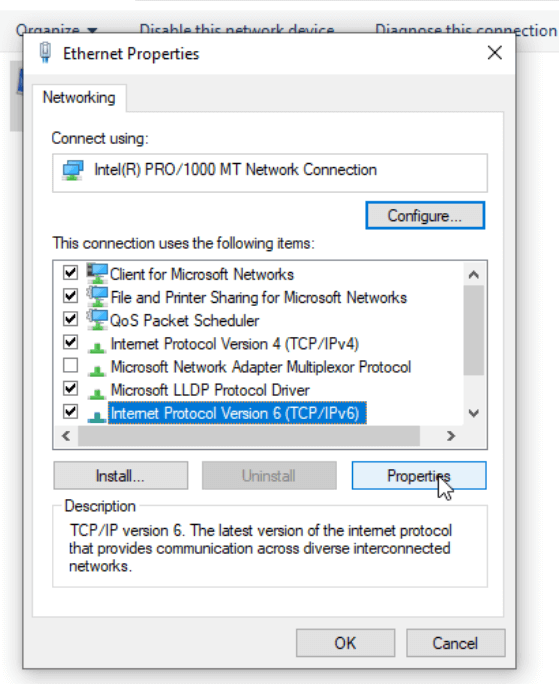 ipv4 properties